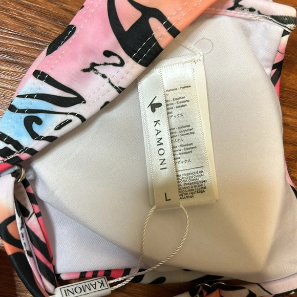 Kamoni Graffiti Print Bikini Push Up Low Rise NWT - Picture 11 of 16